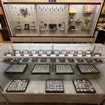 Jewelry display in pawn shop